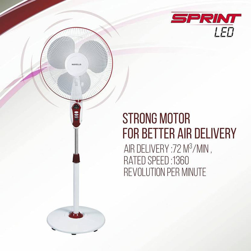 HAVELLS Sprint LED Energy Saving 400 mm Pedestal Fan-4