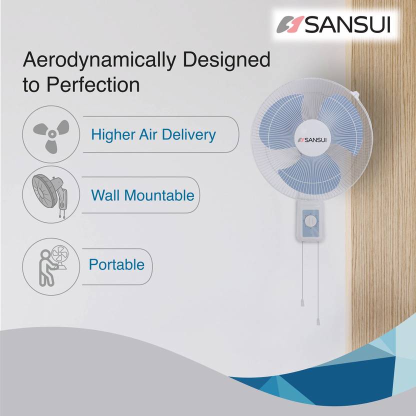 Sansui Chetak High Speed High Air Delivery, Silent Operation 400 mm Wall Fan-3