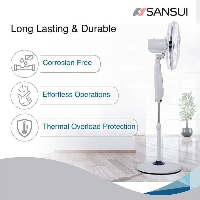 Sansui Chetak Speed Silent Operation, High Air Delivery 400 mm Pedestal Fan-4