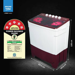 Voltas Beko by A Tata Product 9.5 kg 5 Star Semi Automatic Top Load Washing Machine Multicolor (WTT95UAA/WNSSWH5GFD)-4