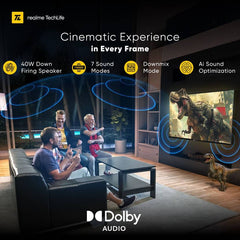 Realme TechLife 109 cm (43 inch) Ultra HD (4K) LED Smart Google TV with 5.0 with Dolby Audio, and 40 W downfiring speaker (43UHDGDRVSAB)-2
