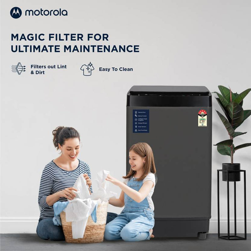 Motorola 7 kg Fully Automatic Top Load Washing Machine Grey (MTTL705NNNEB)-4