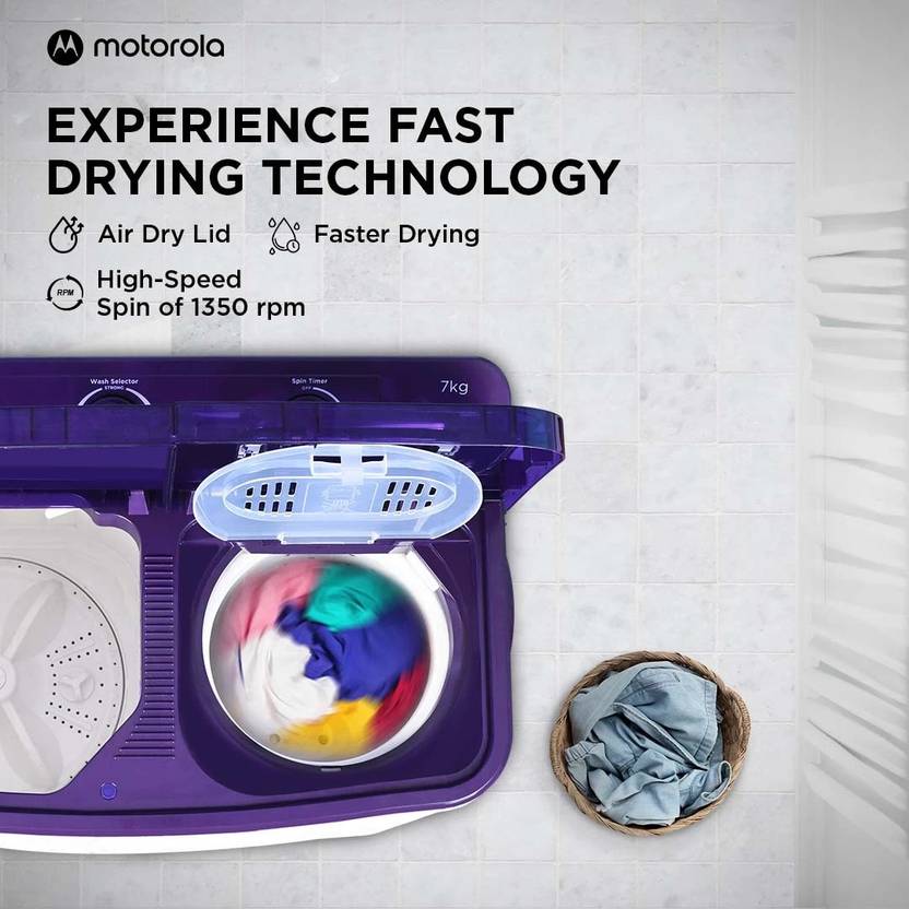 Motorola 7 kg Semi Automatic Top Load Washing Machine White, Purple (MTSA705NNNDP)-2