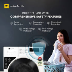 Realme TechLife 10.5 kg Fully Automatic Front Load Washing Machine with In-built Heater White (RMFL1055NHIJW)-3