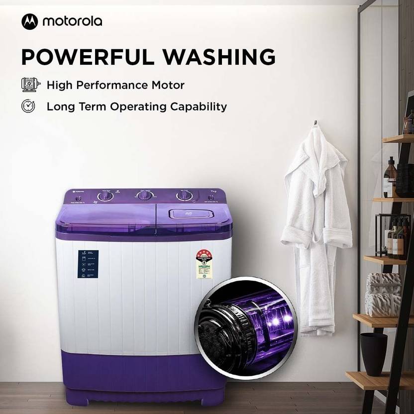 Motorola 7 kg Semi Automatic Top Load Washing Machine White, Purple (MTSA705NNNDP)-4