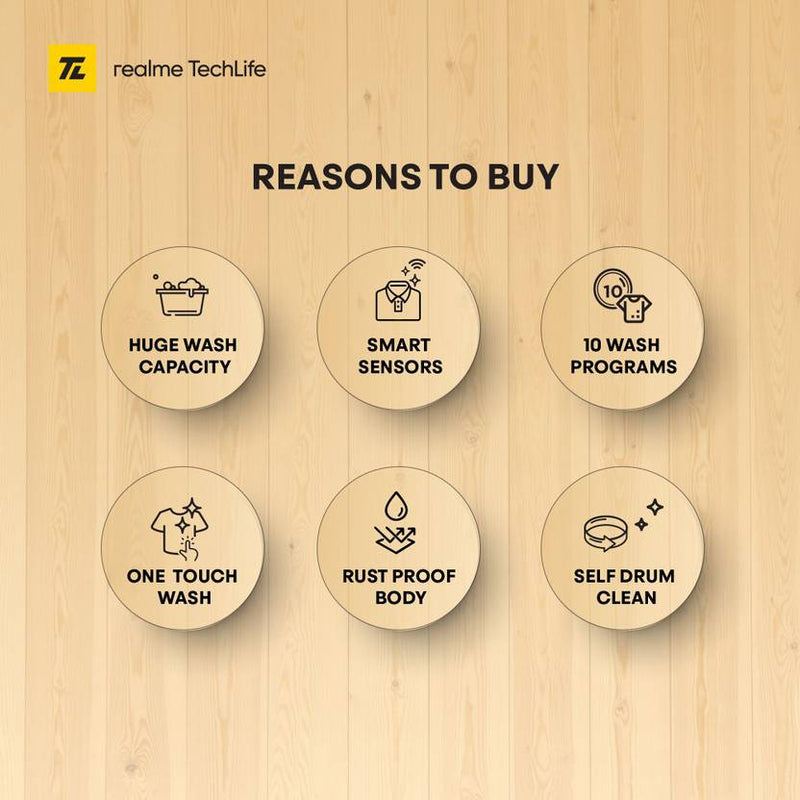 Realme TechLife 9 kg MegaWash Range Fully Automatic Top Load Washing Machine Grey (RMTL905NNNHG)-4