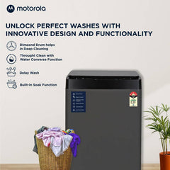 Motorola 7 kg Fully Automatic Top Load Washing Machine Grey (MTTL705NNNEB)-2