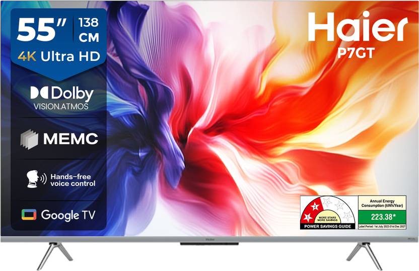 Haier 139.7 cm (55 inch) Ultra HD (4K) LED Smart Google TV (55P7GT-P)