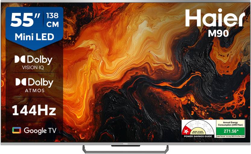 Haier M90 139 cm (55 inch) Ultra HD (4K) Mini LED Smart Google TV with Dolby Vision IQ (H55M90EUX)-1
