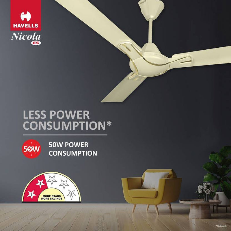 Havells 1200Mm Nicola Energy Saving Ceiling Fan Mist 2 Stars-4