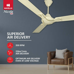 Havells 1200Mm Nicola Energy Saving Ceiling Fan Mist 2 Stars-5