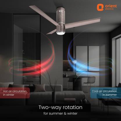 Orient Electric Aeroslim with 3 Year Warranty Energy Saving 1200 mm Ceiling Fan (Brown | Pack of 1)
