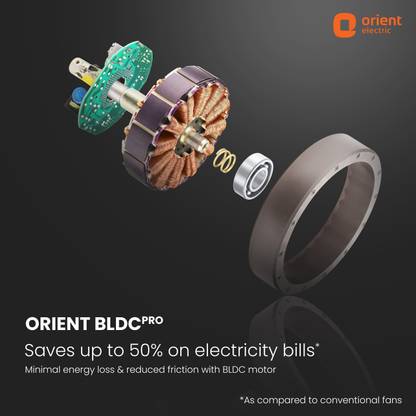 Orient Electric Aeroslim with 3 Year Warranty Energy Saving 1200 mm Ceiling Fan (Brown | Pack of 1)