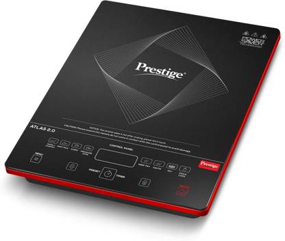 Prestige 2000 W Induction Cooktop Touch Panel (Black, Red, Atlas 2.0)