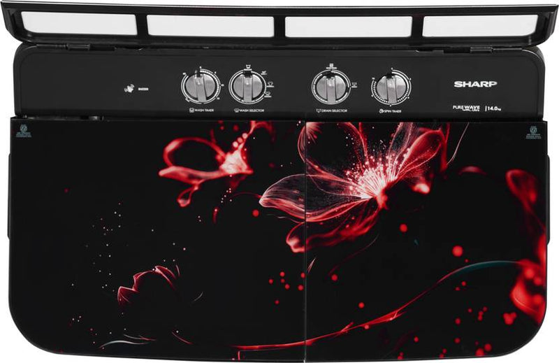 Sharp 14 kg Semi Automatic Top Load Washing Machine Black (ES-SD140NB-GS)-3