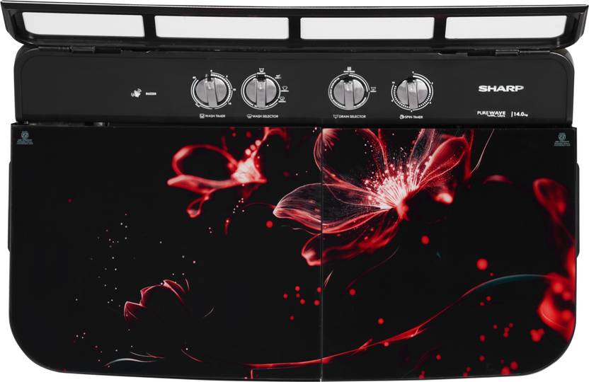 Sharp 14 kg Semi Automatic Top Load Washing Machine Black (ES-SD140NB-GS)-3