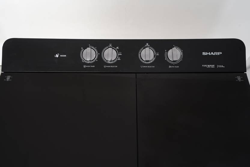 Sharp 12 kg Semi Automatic Top Load Washing Machine Black (ES-SD120NB-HS)-3