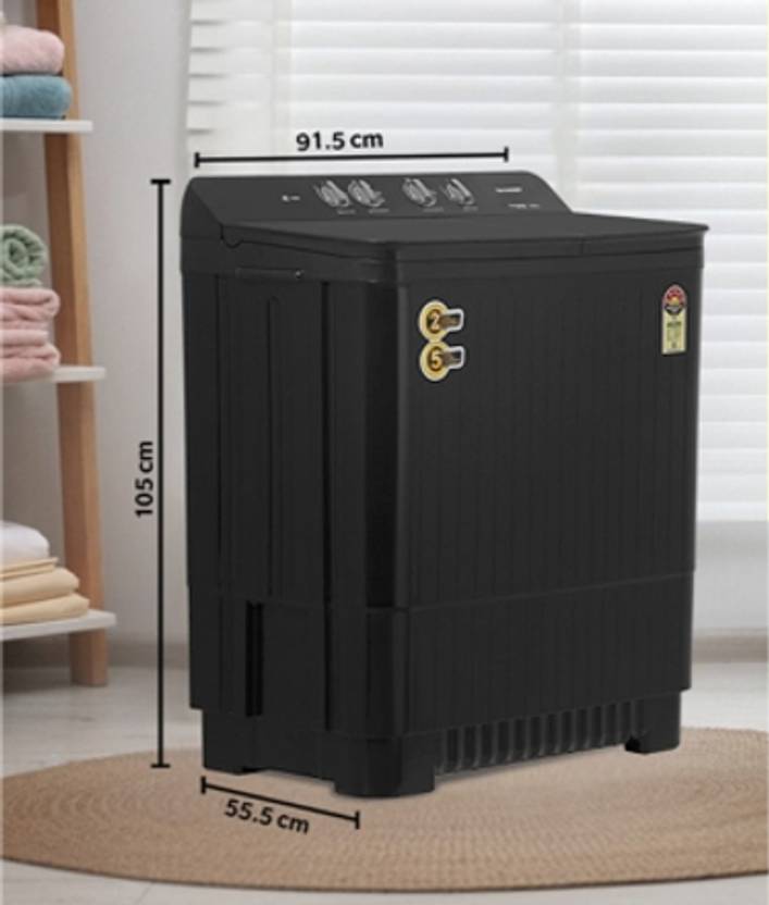 Sharp 12 kg Semi Automatic Top Load Washing Machine Black (ES-SD120NB-HS)-4