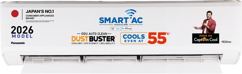 Panasonic 2026 Model 1.5 Ton 3 Star Split Inverter with Wi-fi Smart, DustBuster Tech, Matter Enabled, AI, Higher Airflow, 2-Way Swing, Cools at 55 (CS-SU18BKY3W/CU-SU18BKY3W, White)-5