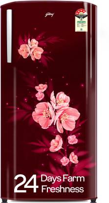 Godrej 180 L Direct Cool Single Door 5 Star Refrigerator with Jumbo Vegetable Tray, Faster Cooling And Ice Making (Maple Wine, RD EDGENEO 207E THF MP WN)