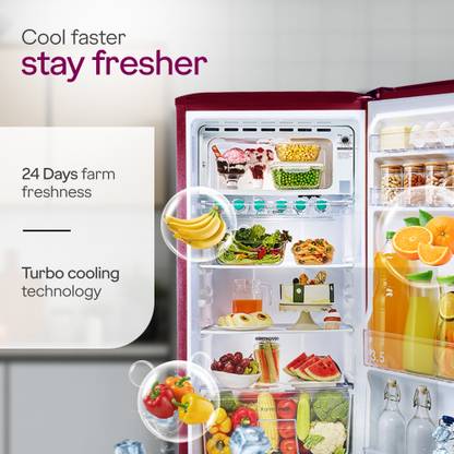Godrej 180 L Direct Cool Single Door 5 Star Refrigerator with Jumbo Vegetable Tray, Faster Cooling And Ice Making (Maple Wine, RD EDGENEO 207E THF MP WN)