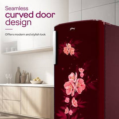 Godrej 180 L Direct Cool Single Door 5 Star Refrigerator with Jumbo Vegetable Tray, Faster Cooling And Ice Making (Maple Wine, RD EDGENEO 207E THF MP WN)