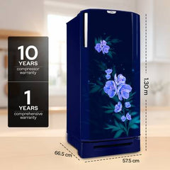 Godrej 180 L Direct Cool Single Door 5 Star Refrigerator with Base Drawer with Faster Bottle Cooling And Ice Making (Maple Blue, RD EDGENEO 207E TDF MP BL)