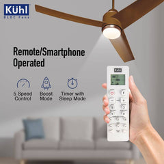KUHL Windzz K3 1320 mm 65% Power Saving BLDC Ceiling Fan-3