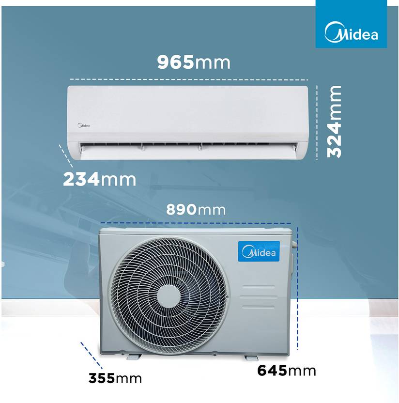 Midea 2026 Model 1.5 Ton 5 Star Split AI Inverter with Wi-fi Convertible 6-in-1 with Turbo Mode for Faster Cooling, Auto Defrost Clean and HD & PM ((Santis MAX RYLWi-Fi - MAI18SR5R36W0), White)-4