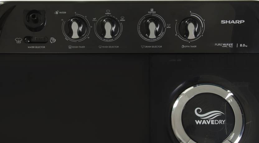 Sharp 8 kg Semi Automatic Top Load Washing Machine Grey (ES-SD80NB-TS)-3