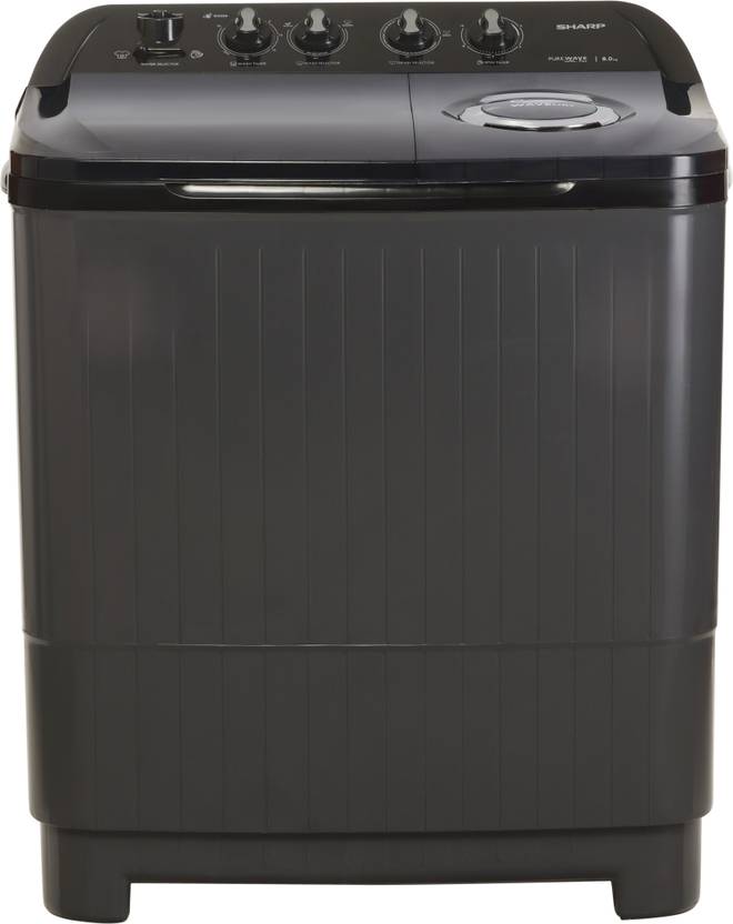 Sharp 8 kg Semi Automatic Top Load Washing Machine Grey (ES-SD80NB-TS)