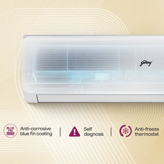 Godrej 2025 Model 3 Ton 3 Star Split Inverter AI Powered, 5-In-1 Convertible, Heavy Duty Cooling At Extreme Temperature AC (SIC 36JTC3 WZP, White)