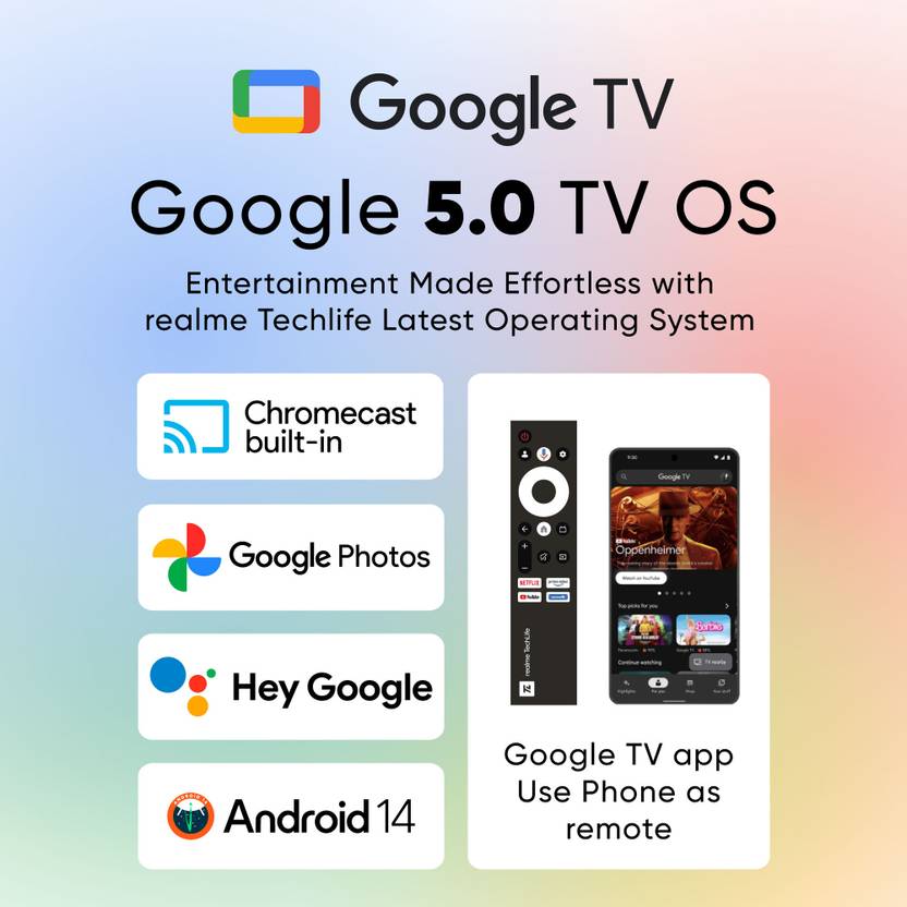 Realme TechLife 139 cm (55 inch) Ultra HD (4K) LED Smart Google TV with 5.0 OS, Dolby Audio, and 30 W downfiring speaker (55UHDGDRWSDB)-4