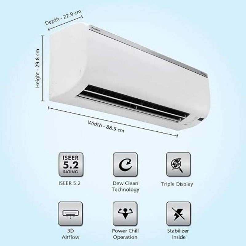 Daikin 2025 Model 1.5 Ton 5 Star Split Inverter AC (FTKU50UV16VF, White)-6