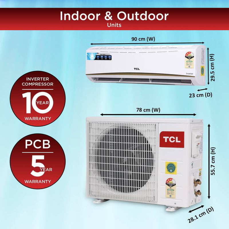TCL 2026 Model 1.5 Ton 3 Star Split Inverter 7 Step Convertible with Powerful and Fast cooling, 4 Ways Swing, Blue Fin and Fungal Protection, Energy (TAC-18CSD/EV3AR, White)-3