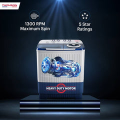 Thomson 14 kg 5 Star Aqua Magic with Double Waterfall, Heavy Duty Motor, Magic Filter, Advanced Soak Technology, Collar Scrubber, Turbo Dry (TSA1400D)-3