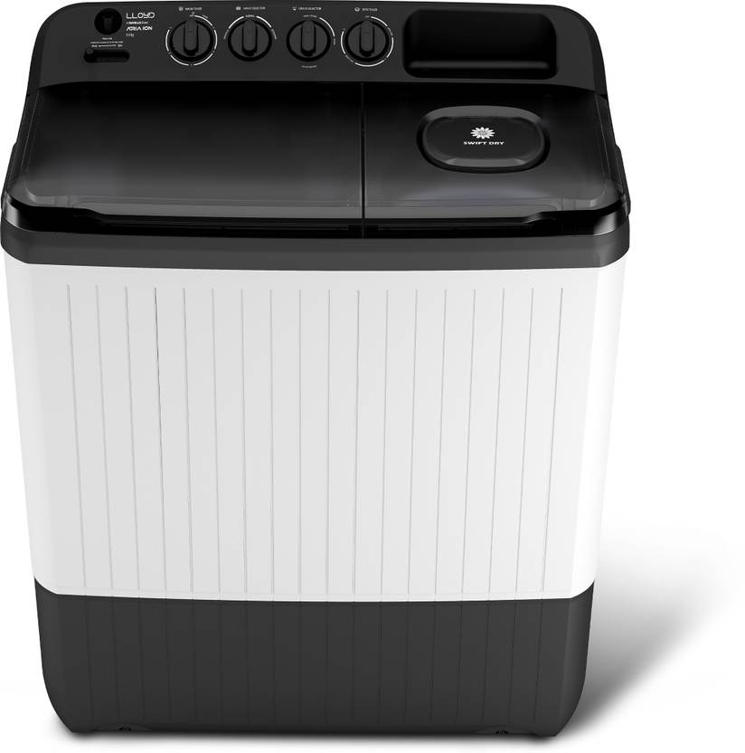 Lloyd 9 kg Semi Automatic Top Load Washing Machine Grey, White (GLWS905AONDG)