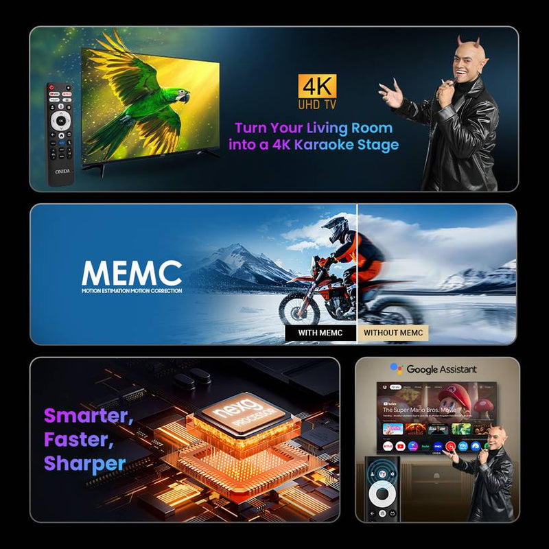 Onida Karaoke Series 164 cm (65 inch) Ultra HD (4K) LED Smart Google TV with Google 5.0, MEMC (65UGID)-3