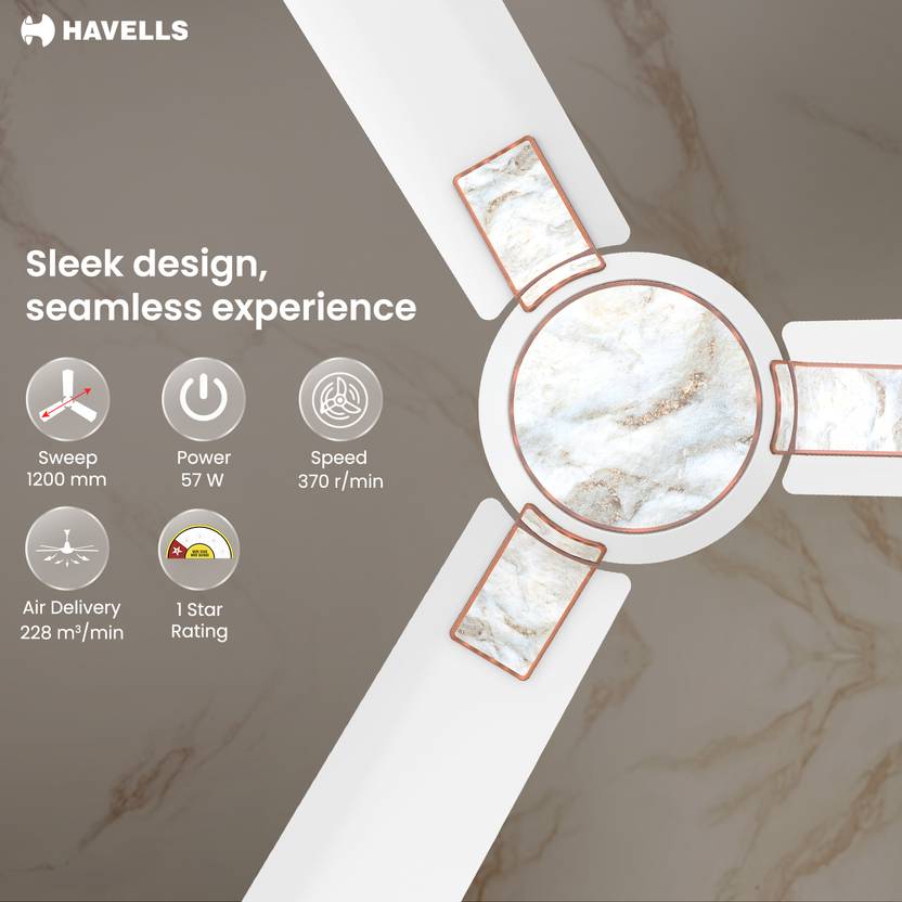 HAVELLS Eva Low Noise 1200 mm Ceiling Fan-5