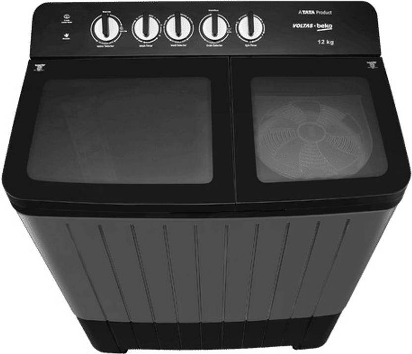 Voltas Beko 12 kg Semi Automatic Top Load Washing Machine Black (TFN-BLK-beko-WTT120UPA)-2