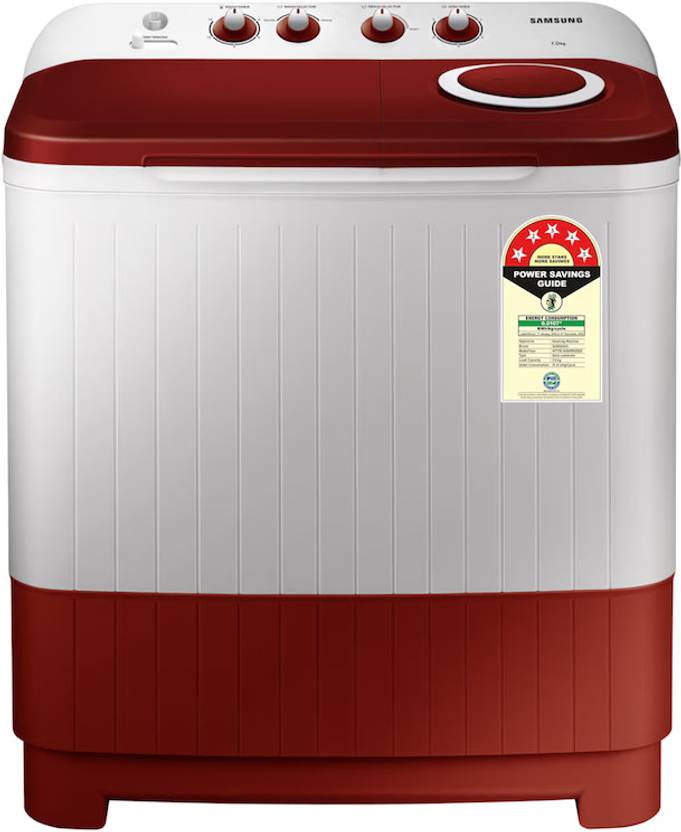 Samsung 7 kg Semi Automatic Top Load Washing Machine Red, White (WT70C3000RR/TL)-5