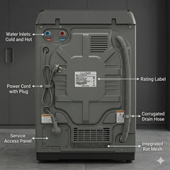 Lloyd 9 kg Fully Automatic Front Load Washing Machine Black (GLWF903TAGGB)-3