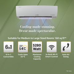 Lloyd 2026 Model 1.5 Ton 3 Star Split Inverter with Wi-fi AC (GLS18V3AGGSC, White)