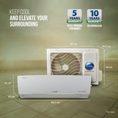 Lloyd 2026 Model 1.5 Ton 5 Star Split Inverter with Wi-fi AC (GLS18V5AGGGW, White)