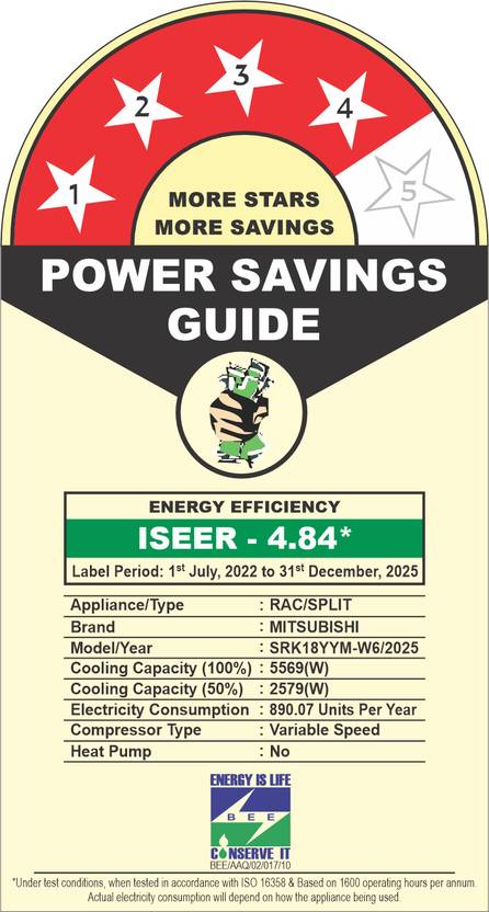 Mitsubishi HEAVY INDUSTRIES 2025 Model 1.6 Ton 4 Star Split Hyper Inverter Hyper Inverter AC AC (SRK18YYM-W6, SRC18YYM-W6, White)-2