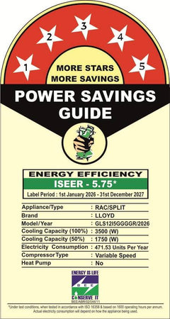 Lloyd 2026 Model 1 Ton 5 Star Split Inverter AC (GLS12I5GGGGR, White)-2