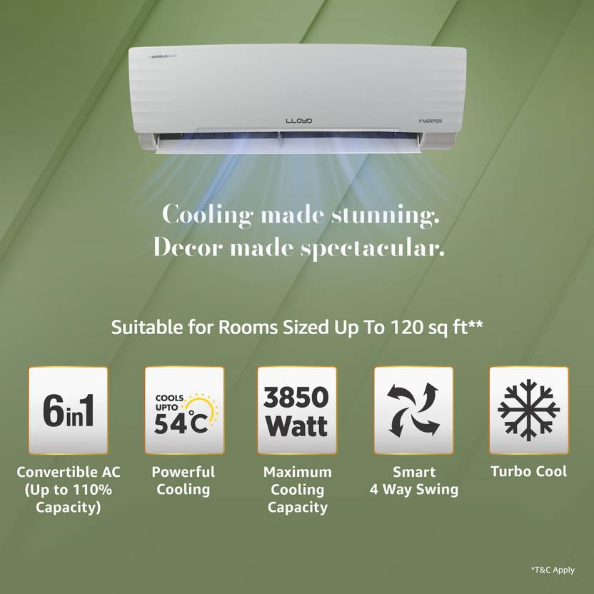 Lloyd 2026 Model 1 Ton 5 Star Split Inverter AC (GLS12I5GGGGR, White)-4