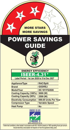 Godrej 2026 Model 1.5 Tons 3 Star Split Inverter AC (HIC 18Y3TG-WA, White)-4