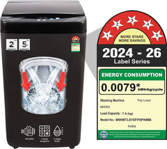 Midea 7.5 kg Fully Automatic Top Load Washing Machine Black (MWMTL075FP0PNMB)-2