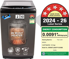 Midea 8 kg Fully Automatic Top Load Washing Machine with In-built Heater Black (MWMTL080FP1GHMB)-2
